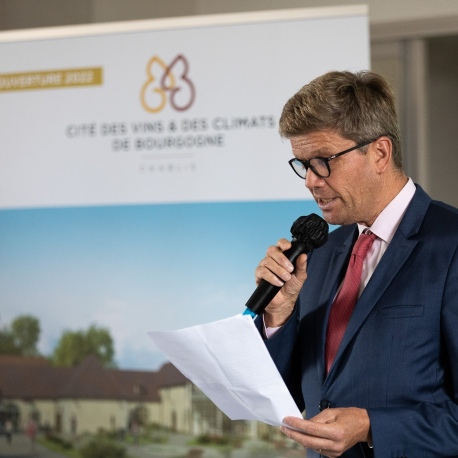 1ère pierre de la Cité à Chablis - Frédéric Drouhin, Président du BIVB
