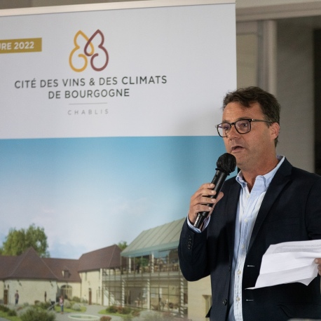1ère pierre de la Cité à Chablis - Frédéric Gueguen, Trésorier de la FDAC