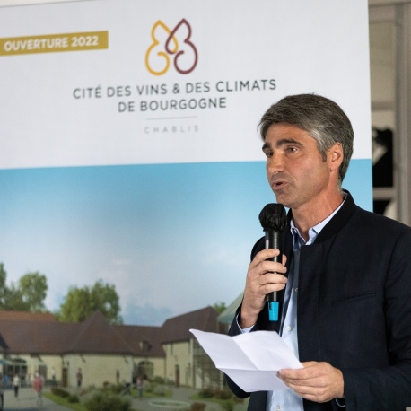 1ère pierre de la Cité à Chablis - Jean-François Bordet, Président de la Commission BIVB Chablis