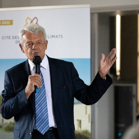 1ère pierre de la Cité à Chablis - Patrick Gendraud, Président du Département de l’Yonne