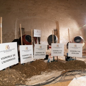 Laying of the first stone in Chablis