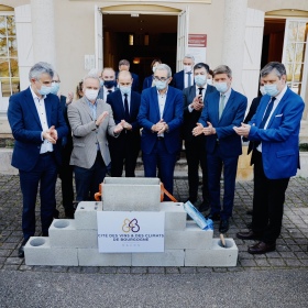 Laying of the first stone of the Cité in Mâcon